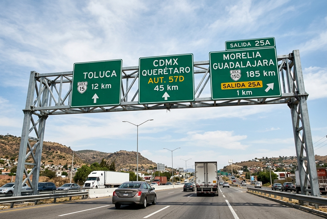 Señalamiento Informativo Tipo Bandera / Puente