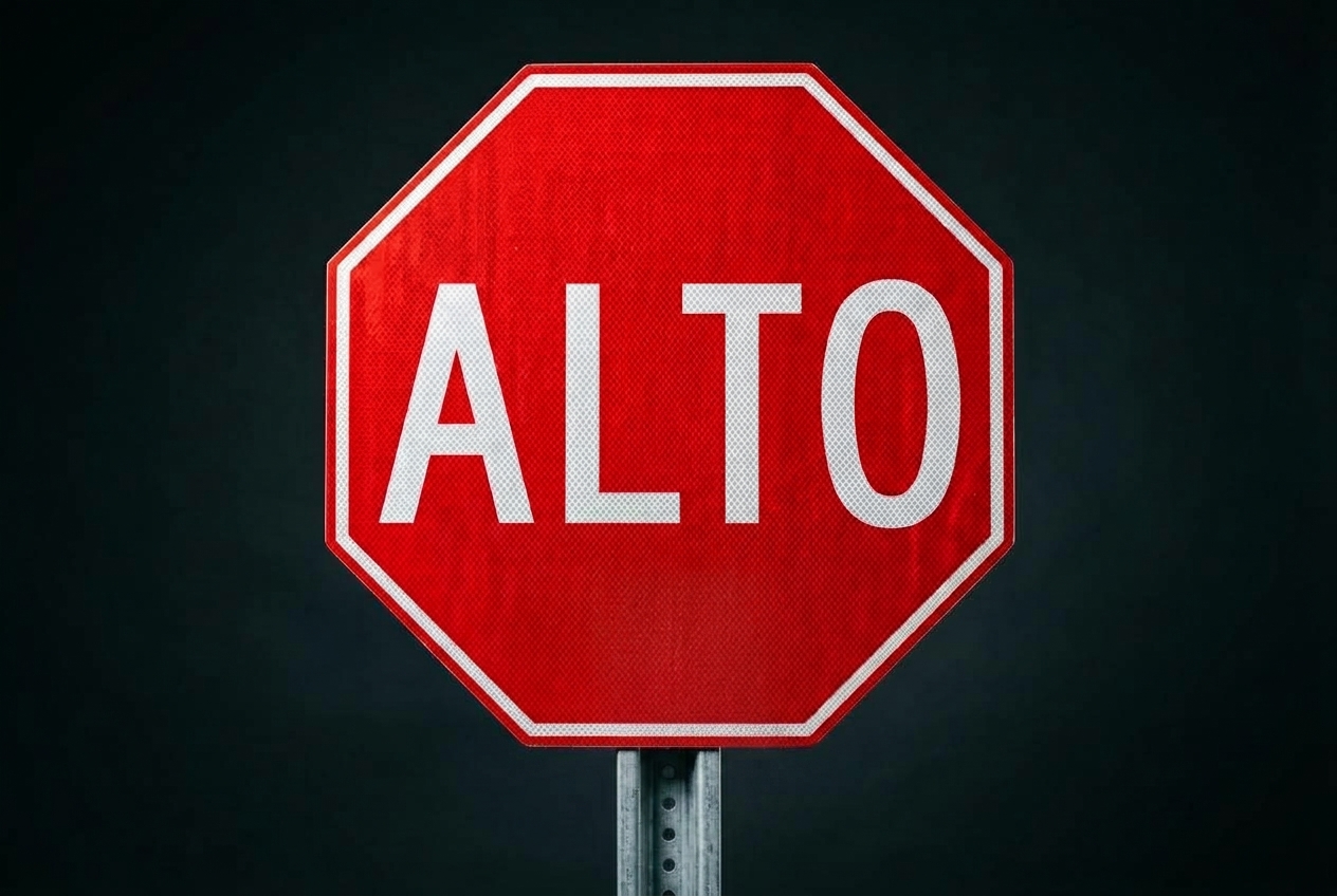 Señales Restrictivas (Familia SR — SR-6 ALTO, SR-9 Velocidad, Sentidos)