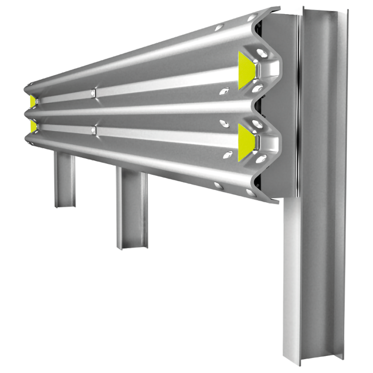 Defensa Metálica Thrie-Beam de 3 Crestas